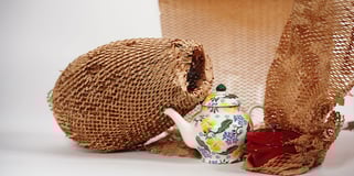 Fragile items wrapped in HexcelPack's HexcelWrap